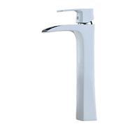 ZCCZJS Robinet La nouvelle peinture blanche A Robinet d'eau froide et chaude bassin de trous carré sur la scène Falls Water Taps, White Highmodern Simple Luxury Quality Garantie Home Decoration