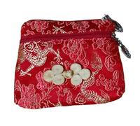 ZCCZJS Sacs à Bijoux ， Petite boîte à Bijoux 2pcs Mignon Chinois nœud Deux Sacs d'emballage de Bijoux à glissière pour Bracelets Collier Rangement en Soie en Brocart Zip saches pour Voyager