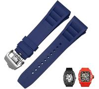 ZCCZJS Sangle de montre en silicone en caoutchouc de 25-20 mm pour Richard Mille RM011 Série Silicone Accessoires Socle de montre masculine