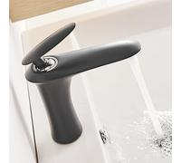 ZCCZJS Tapis de mixeur de lavabo de cuisine, robinet de lavabo de salle de bain à main unique robinet de lavabo de salle de bain pour lavabo de salle de bain avec des tuyaux d'eau de drain pop-up