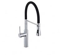 ZCCZJS Tapisseur d'évier, robinets de cuisine Chrome Cuisine Charity Évier Pont de pont de grue Tirez vers le bas Buzzer Buzzle Buzzer/Chrome-B