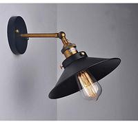 ZCCZJS Traditionnel E27 Lampe Murale Ferrous Metal Industrial Amorture Industriel Iron Shade Murce Murce Retro Rotated Loft Barn Light Wall Light pour Chambre, étude, Salle à Manger, café