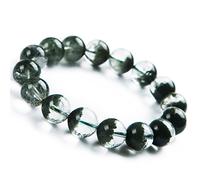 ZCCZJS Véritable bracelet de perle rond à stretch de quartz vert naturel naturel 13 mm