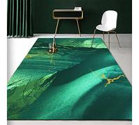 ZCCZJS Yucfs Petit Tapis de Zone 80 x 150 cm, Tapis de Plancher Tapis pour Couloir de Chambre à Coucher de Chambre à Coucher Salon de Jeu de Jeu de Salon, Ornement doré Abstrait Vert, Multicolore, 80