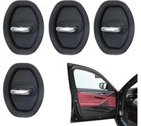 ZCCZQF Couvercle de Serrure de Porte de Voiture Couvercle pour Renault Twingo/Twingo RS/GT III II I, Protection de Loquet en Silicone,Amortisseur Silencieux,A/Black