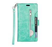 ZCDAYE Étui Portefeuille pour iPhone 6 Plus/6S Plus,Étui à Rabat magnétique Multifonctionnel Folio en Cuir PU avec [emplacements pour Cartes] [Dragonne] Compatible avec iPhone 6 Plus/6S Plus-Vert
