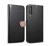 ZCDAYE Étui Portefeuille pour Samsung Galaxy A10,Étui à Rabat Folio en Cuir PU Scintillant Bling avec [Boucle Love Diamond] Compatible avec Samsung Galaxy A10-Noir