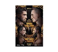 ZCDTE Poster sur toile UFC 308 Ilia Topuria Vs Max Halloway - Titre du championnat poids plume - Décoration murale pour salon, chambre à coucher - Style sans cadre - 30 x 45 cm