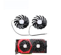 ZCDYGHU Lot de 2 Ventilateurs Refroidissement PLD10010S12HH pour Carte Graphique MSI RX 470 480 570 580 GTX 1080 1070 1060 Ti 10010B