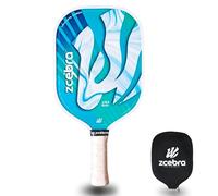 ZCEBRA Pelle de Pickleball Carbone - Raquette légère fibre de carbone noyau de panneau d'abeille polypropylène graphite - Set housse néoprène - Sky Edition