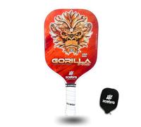ZCEBRA Pickleball Paddle Graphite - Raquette en Fibre de Carbone renforcé 16 mm d'épaisseur de Panneau d'abeille en polypropylène Texture Rugueuse - Set Housse en néoprène - Gorilla Pro Orange