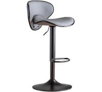ZCEDZYSW Chaise de bar légère de luxe avec dossier élévateur, îlot de cuisine créatif en cuir PU (gris)