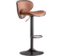 ZCEDZYSW Chaise de bar légère de luxe avec dossier élévateur, îlot de cuisine créatif en cuir PU (marron)