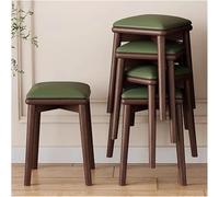 ZCEDZYSW Lot de 4 tabourets d'école en bois, dos nu avec dessus carré, tabourets empilables de cuisine, tabourets de bar portables
