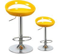ZCEDZYSW Tabouret de bar pivotant moderne réglable en hauteur avec base en métal pour cuisine et salle à manger (jaune, 60 à 80 cm)