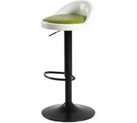 ZCEDZYSW Tabouret de bar pivotant réglable en hauteur pour cuisine, salle à manger, bistrot avec revêtement en cuir synthétique simple pour salon, petit déjeuner, dîner, conférence (C, base noire)