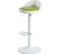 ZCEDZYSW Tabouret de bar pivotant réglable en hauteur pour cuisine, salle à manger, bistrot avec revêtement en cuir synthétique simple pour salon, petit déjeuner, dîner, conférence (C, base blanche)