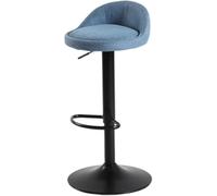 ZCEDZYSW Tabouret de bar pivotant réglable en hauteur pour cuisine, salle à manger, bistrot avec revêtement en cuir synthétique simple pour salon, petit déjeuner, dîner, conférence (A, base noire)
