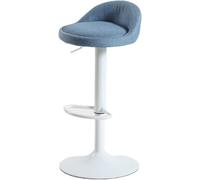 ZCEDZYSW Tabouret de bar pivotant réglable en hauteur pour cuisine, salle à manger, bistrot avec revêtement en cuir synthétique simple pour salon, petit déjeuner, dîner, conférence (A, base blanche)