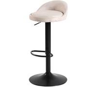 ZCEDZYSW Tabouret de bar pivotant réglable en hauteur pour cuisine, salle à manger, bistrot avec revêtement en cuir synthétique simple pour salon, petit déjeuner, dîner, conférence (B, base noire)