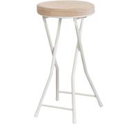 ZCEDZYSW Tabouret haut pliable rembourré de 60 cm, barre de comptoir avec repose-pieds, cadre en métal, cuisine portable (kaki)