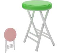 ZCEDZYSW Tabouret rond pliable rembourré pour cuisine, petit déjeuner, café, 50,8 cm, sans dossier (vert foncé)