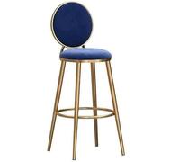 ZCEDZYSW Tabourets de bar 75 cm tendance à dossier haut pour café (bleu)