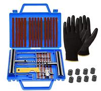 ZCENTER Kit de réparation de pneus 38pcs Outil de Réparation de Pneumatique Kit Anti-crevaison Voiture 20 tilleilles de réparation (repelle pneumatique)