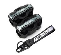 ZcerA Bloc de Pare-Chocs de Moto, Protection de Moteur, Barre de Protection, Compatible avec Rebel 1100 Rebel 500 300 250 CMX500 CMX1100 2023, Porte-clés(1Set Length-Grey)