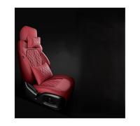ZCera pour Fiat 500 2011-2014 pour Punto pour Bravo pour Linea pour Freemont Ensemble Complet De Housses De Siège De Voiture en Cuir Housses Siège Voiture(Wine Red LUX)