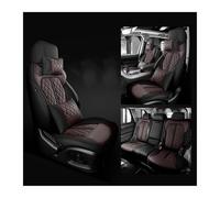ZCera pour Fiat 500 2011-2014 pour Punto pour Bravo pour Linea pour Freemont Ensemble Complet De Housses De Siège De Voiture en Cuir Housses Siège Voiture(Black Brown LUX)