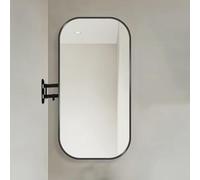 ZCFXIFGF Miroir Mural d'angle pivotant, Miroir de Salle de Bain Rotatif à 360 °, Miroir décoratif avec Cadre en métal, Miroir de Maquillage, Cadre en Aluminium, HD, antidéflagrant (Taille : 40 x 70