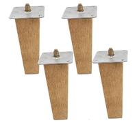 ZCFXIFGF Pieds de Meubles carrés en chêne 4 pièces Pieds de Meubles en Bois Massif Pieds de Meuble TV Pieds de canapé de Remplacement Pyramide trapèze pour Commode Table Basse lit Ottoman (10 cm/3,9