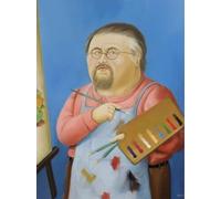 Zchdk Yhdesh Fernando Botero Autoportrait mural Fernando Botero Poster Fernando Botero Impression sur toile moderne pour décoration d'intérieur 40 x 60 cm Sans cadre