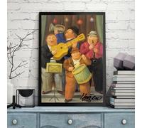 Zchdk Yhdesh Poster de Fernando Botero The Orchestra - Peinture célèbre de Fernando Botero - Impression sur toile pour décoration d'intérieur - 40 x 50 cm - Sans cadre