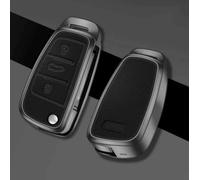 ZCHQF Coque de Clé de Voiture pour Audi A4 2006-2011, Portable Voiture Clé Protection Étui Telécommande Clé Protecteur Accessoires,Normal-A Black
