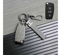ZCHQF Coque de Clé de Voiture pour Audi A6 Avant 4G5 C7 2011-2015, Portable Voiture Clé Protection Étui Telécommande Clé Protecteur Accessoires,Normal-B Grey
