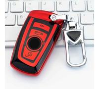 ZCHQF Coque de Clé de Voiture pour BMW 2 Series F22 F45 F46 2014-2018, Portable Voiture Clé Protection Étui Telécommande Clé Protecteur Accessoires,Einheitsgröße-C Red