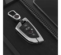 ZCHQF Coque de Clé de Voiture pour BMW F10 G20 G30 G01 G02, Portable Voiture Clé Protection Étui Telécommande Clé Protecteur Accessoires,Einheitsgröße-A Silver