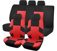 ZCHQF Ensembles de Housses Siège Voiture pour Mazda 2 Mazda2 Type DE/DJ / XP21 / DY 2016-2022 2023 2024 2025, Couverture Couvre Sieges 5 Seats Housses Protection Siège Respirante,E Red