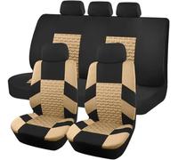 ZCHQF Ensembles de Housses Siège Voiture pour Nissan Note E11 2005 2006 2007 2008 2009 2010 2011 2012 2013, Couverture Couvre Sieges 5 Seats Housses Protection Siège Respirante,C Beige