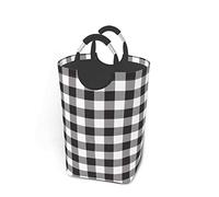 ZCHW Panier à Linge en Damier Noir et Blanc Grand Panier à Linge avec poignées Rangement Durable pour bac à Linge 50L