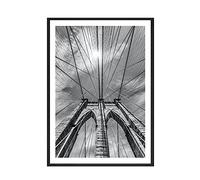 ZCHX Toile Peinture Amsterdam Vues New York Brooklyn Bridge Affiches et Empreintes Black White Wall Images for Le Salon décor (Color : C, Size : A4 21x30cm No Frame)