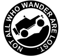 ZCHZCS Autocollant De Voiture 13 Cm * 13 Cm Tous Ceux Qui Errent Ne sont Pas Perdus Autocollant De Voiture D'aventure Hors Route Noir/Argent