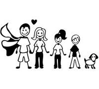 ZCHZCS Autocollant De Voiture 17.8x9.1cm Happy Family Vinyl Decals Cartoon Window Decoration Car Autocollants
