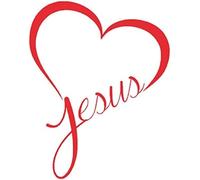 ZCHZCS Autocollant De Voiture, Coeur Jésus Heart Amovible Imperméable Car Style Spoil Sticker Sticker Decor Sticker Sticker