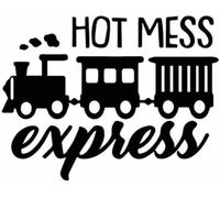 ZCHZCS Car Autocollant 15,5 Cm * 11,8 Cm Beau Train Hot Mess Express Vinly Decal Decor Car Sticker Cool Black/Silver