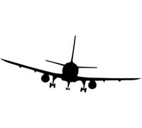 ZCHZCS Car Autocollant 15,8 Cm * 6,3 Cm Aircraft Frais Airplane Air en Vinyle Éblouissant Sticker De Voiture Merveilleuse Autocollant Noir/Silver