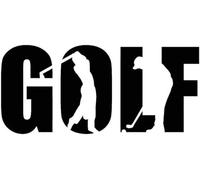 ZCHZCS Car Autocollant 17,9 Cm * 8,1 Cm Golf Golfer Sport Stickers De Mode Décalcomanies Car-Styling Decor Vinyl Black/Silver