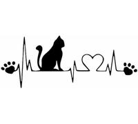 ZCHZCS Car Autocollant 18.1x7.1cm Drôle De Chat Sticker Cat Mom Cat Dada Paw Primp Vinyl Window Car Decal Black/Silver